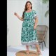 thumbnail image 4 of Vestido de Verano Holgado Informal de Corta con Corte A y Corte en A para Mujer, Talla Grande Verde XXXL, 4 of 8