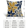thumbnail image 5 of Navy Blue Yellow Grey Gray Pillow Covers 18x18 Set of 2 Geometric Art Flower Print Decorative Outdoor Pillowcases Abstract Floral Farmhouse Throw Cushion Case Decor for Couch Sofa Bed, 5 of 6