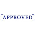 thumbnail image 1 of Printtoo Approved Self Inking Rubber Stamp Pre-Inked Office Stamp- Home Office Business Stationery, Blue- 42 x 9 mm, 1 of 7
