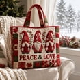 thumbnail image 4 of Christmas Quilted Tote Bag, Holiday Shoulder Tote Bag, Large Capacity Laptop Handbag With Cup Holder, Ideal Holiday Gift For Women Work Travel Shopping, 4 of 5