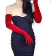 thumbnail image 2 of QIDESHIP Prom Party Velvet Long Gloves Rd2, Polyester,Spandex Hand Protection Equipment, 1 Pair Of Gloves, Opera Dance Finger 1920S Bridal Long Length Gloves Satin Womens Gloves Gloves, 2 of 8