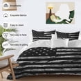 thumbnail image 3 of 3 Piece American Rustic Flag,Duvet Cover Set Twin Size,Microfiber Comforter/Quilt Cover with Corner Ties and 2 Pillowcases,Independence Day USA Star Stripes Flag Soft Bedding with Zipper Closure, 3 of 8