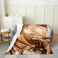 thumbnail image 2 of Abstract Marble Throw Blanket for Women Men,Brown Marble Fleece Blanket Throw 50x60 inch,Vintage Marble Texture Flannel Blanket,Abstract Fluid Ink Spiral Swirl Bed Blanket for Bedroom Office, 2 of 4