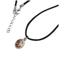 thumbnail image 2 of Foal Baby Horse New Paint Antiqued Oval Charm Pendant with Black Satin Cord, 2 of 4