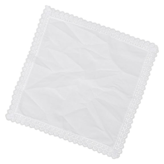 White Lace Sweat Absorbent Pocket Handkerchief for Sports and Outdoor Activity Soft and Absorbent Pocket Towel