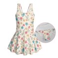 thumbnail image 6 of Tutolipy Floral Print Girls One Piece Swimsuits Swim Dress, Wide Straps Childrens Swimwear, Casual for Beach, Size 5-6 Years, 6 of 8