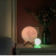 thumbnail image 3 of Lámpara de luna, lámpara lunar de impresión 3D de 3,5 pulgadas, luz nocturna con soporte de mano negro como regalo de cumpleaños para niños, mujeres, niñas, niños, control táctil de carga USB. XianweiShao 8390611992156, 3 of 4