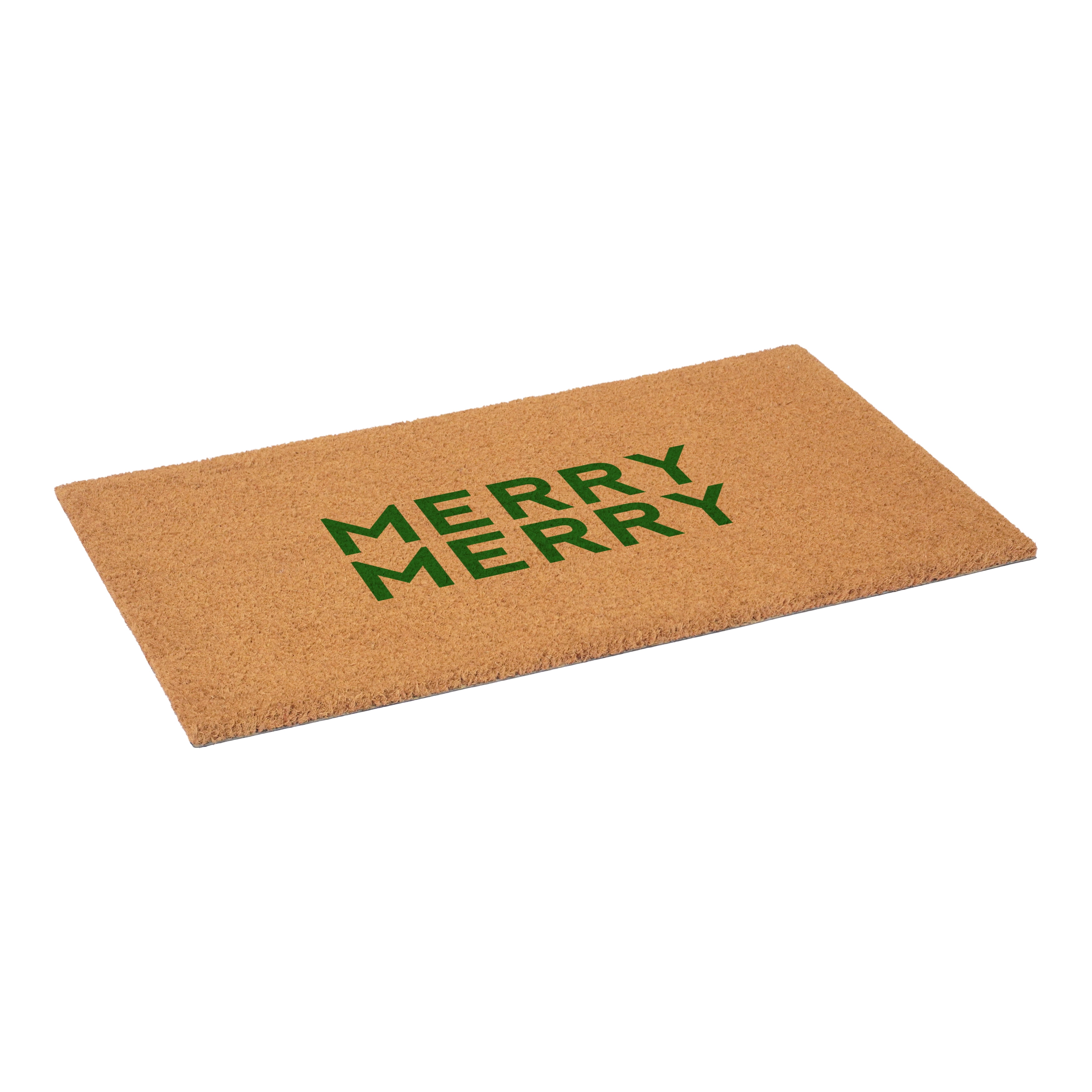 Green Modern Merry Doormat 24" x 36"