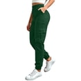 thumbnail image 3 of Women's High Waisted Cargo Jogger Pants – Versatile Elastic Waist Trousers in Sizes S-XXL, for Everyday Comfort and Casual Styling, 3 of 5