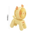 thumbnail image 2 of Mini ventilador USB Regalos para mascotas 5V 500mAh Ventiladores de mesa eléctricos de 3 velocidades Decoración (ciervo) Amarillo, 2 of 9