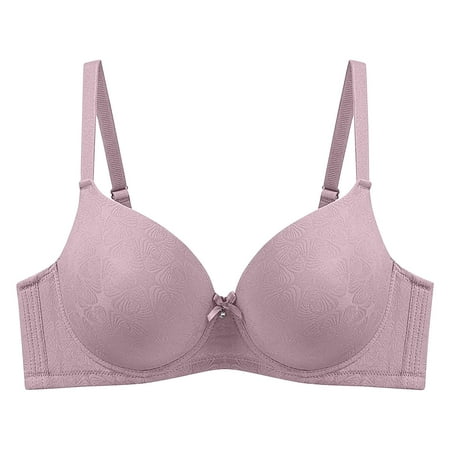 Ousvtion Clearance Deals Women s Floral Lace Bralettes Full Figure Bras Comfort Underwire Bra Adjustable Strap Bandeau Push Up Everyday Bralette Gray 110D
