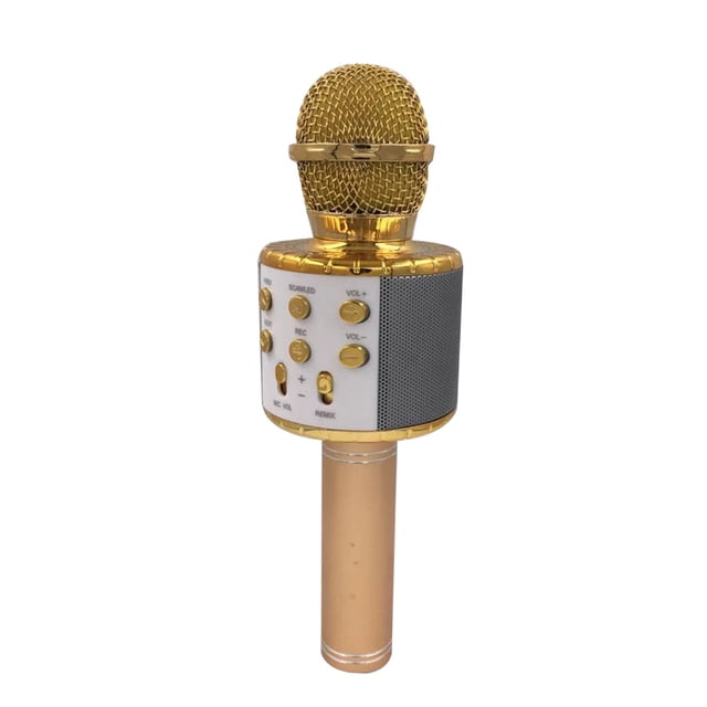 Altavoz Bluetooth inalámbrico Micrófono para el hogar Micrófono Flash Luz LED Micrófono de mano Teléfono móvil Reproductor de música AweSitey EL1669-01B