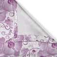 thumbnail image 5 of Ambesonne Orchid Grommet Curtain, Ornate Floral Curly Leaf, 50" x 84", Lilac Magenta White, 5 of 6