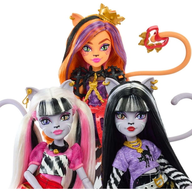 Monster High The Hissfits Purrsephone, Meowlody & Toralei Doll 3pk