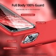 thumbnail image 2 of [5 in 1 for iPhone 11 Pro Case 5.8 inch, with 2 Pack Screen Protector + 2 Pack Camera Lens Protector, Liquid Silicone Slim Shockproof Protective Phone Case [Microfiber Lining] (Red), 2 of 14