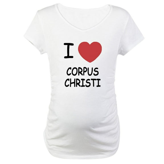 CafePress - I Heart Corpus Christi Maternity T Shirt - Cotton Maternity T-shirt, Cute & Funny Pregnancy Tee