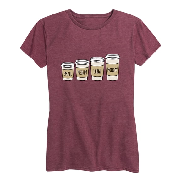Instant Message - Coffee Small Medium Large Monday - Women's Short Sleeve Graphic T-Shirt