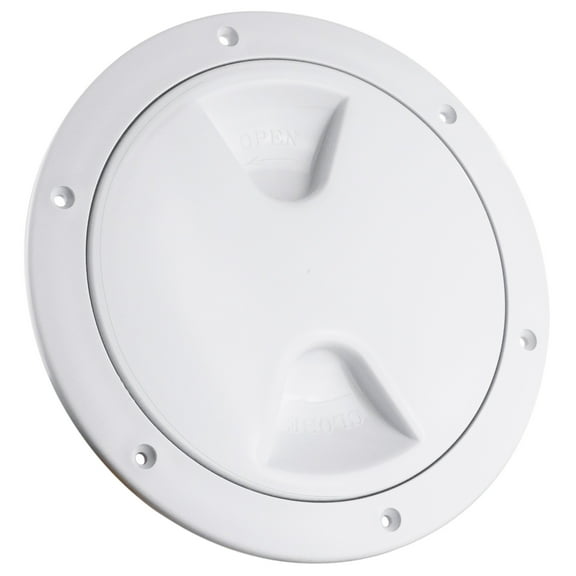 Five Oceans 6" Boat Hatch, Marine Access Hatch, Round Inspection Deck Plate Hatch with Detachable Cover, UV Resistant ABS White Plastic - FO85
