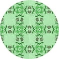 thumbnail image 1 of Ahgly Company Machine Washable Indoor Round Transitional Light Green Area Rugs, 5' Round, 1 of 7