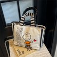 thumbnail image 4 of Bolso de lona versátil de gran capacidad con dibujos animados periféricos de animación de Snoopy Charlie Brown, lindo bolso de mano Kawaii, bolso de hombro, regalo, 4 of 5