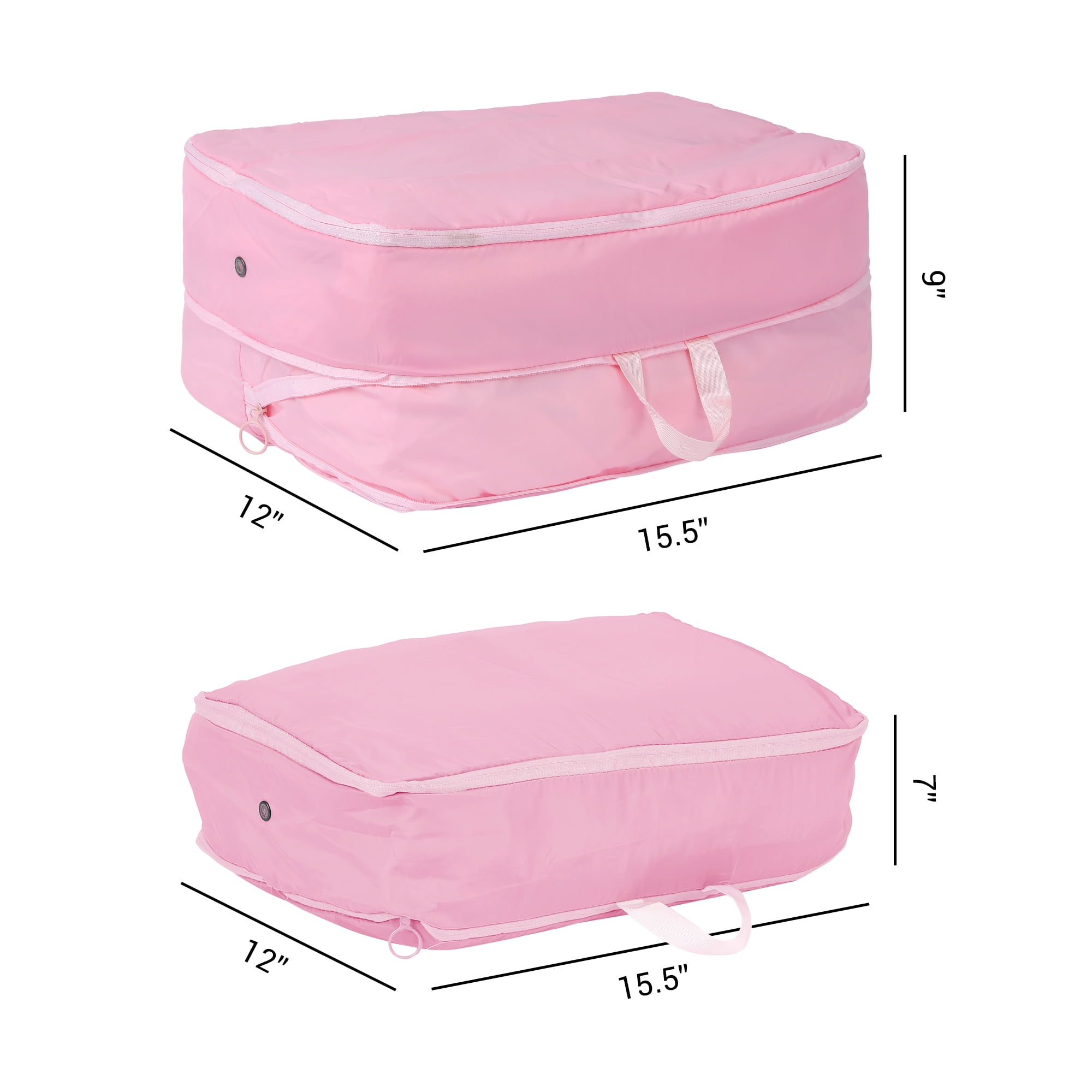 Unique Bargains 1 Pack Clothes Storage Bags Moving Bags Pink 15.5*12*7in