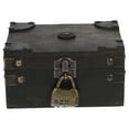 thumbnail image 6 of Phenofice Retro Wooden Trinket Box Jewelry Box Wood Dark Brown Storage Container Vintage Style 1Pack, 6 of 8