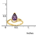 thumbnail image 2 of 14k 9x6mm Pear Amethyst ring, 2 of 4