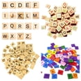 thumbnail image 3 of 100Pcs Wooden Alphabet Letter Tiles,Wood Scrabble Tiles for Board Game Replacement,Kids Spelling Learning Toy,DIY Crafts Wall Art Wedding Frame Decor, 3 of 4