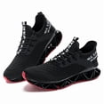 thumbnail image 6 of ZUTY Men's Fashion Sneakers Breathable Mesh Running Shoes Blade Non Slip Soft Sole Casual Athletic Walking Shoes Black 8.5, 6 of 6