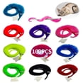 thumbnail image 1 of Shengsen 100 Piezas De Juguetes De Gusanos Borrosos Para Mascotas, Gusanos Borrosos En Cuerda, Juguete De Truco A Granel, Recuerdos De Fiesta Para Niños Y Gatos (10 Colores), 1 of 5