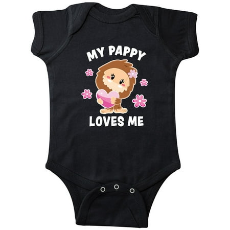 

Inktastic My Pappy Loves Me with Bigfoot Gift Baby Girl Bodysuit
