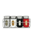 thumbnail image 1 of JS Gourmet - Ensemble de 4 Pots à Épices avec Plateau de Rangement, Acier Inoxydable, 1 of 2