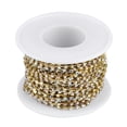 thumbnail image 2 of 1 rollo de cadena de cristal para collar de bricolaje, accesorios de decoración de bodas (oro ss16), 2 of 11