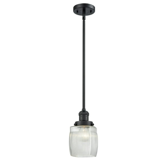 Innovations Lighting 201S Colton Colton 1 Light 6" Wide Mini Pendant - Matte Black / Thick