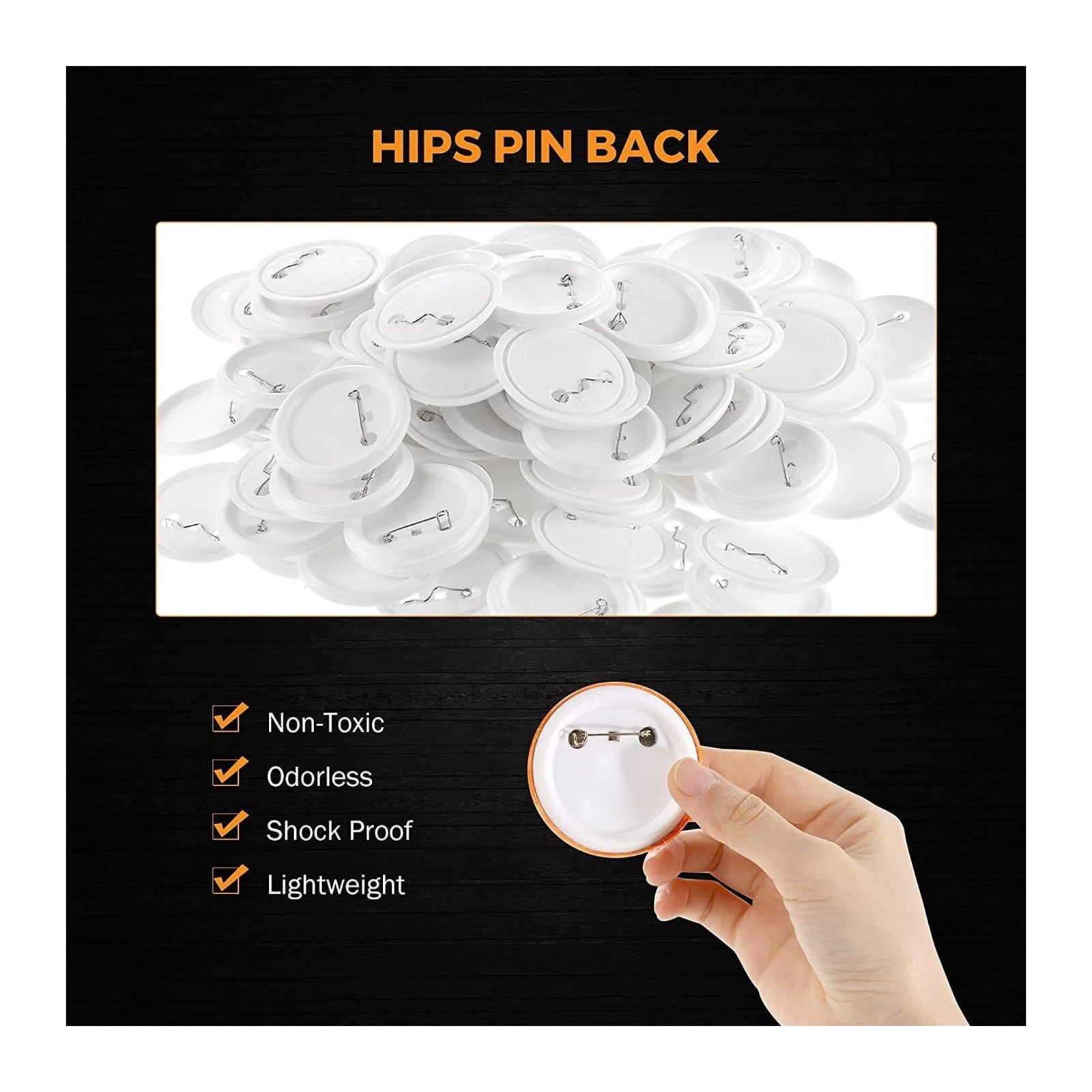 500Pcs Blank Badge Pin Button Maker Parts Material Supplies 32MM DIY Button Maker Making Punch Press Machine Material Part