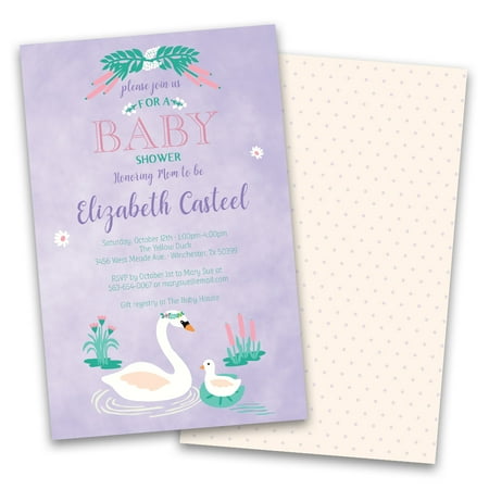 Swan Baby Shower Invitations 7