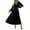 Black, variant on YOGAFOX Women's Fall V Neck Velvet Long Sleeve Casual Party Midi Dress Black M