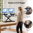 thumbnail image 5 of FLEXISPOT 40" Electric Standing Desk Converter, Height Adjustable Riser, Sit to Stand Monitor and Laptop Workstation with Wide Keyboard Tray, Black, 5 of 7