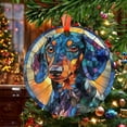 thumbnail image 2 of Merle Daschund Christmas Ornament, Ceramic/Acrylic Ornament, Special Keepsake for Mother, Valentine Ornament Gift, Seasonal Festival Keepsake, 2025 Edition, 2 of 5