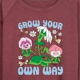 thumbnail image 3 of Disney - Alice in Wonderland - Grow Your Own Way - Women's Lightweight French Terry Long Sleeve Shirt, 3 of 5