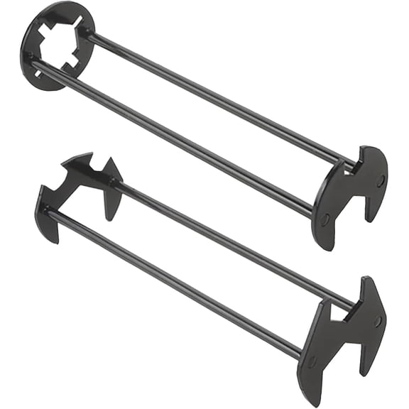 Basin Wrench Set 2 PCS, Under Sink Faucet Installation Tool for Tight Spaces Plumbing Repair and Removal