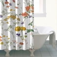 thumbnail image 4 of Waterproof Yellow Green Blossom Flower Botanical Shower Curtain 72x72 Inch Boho Style Polyester Unique Shower Curtain for Bathroom Hotel Home Decor with 12 Plastic Hooks, 4 of 5