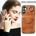thumbnail image 4 of Allytech Galaxy A05s Case Wallet with Cards Holder & Detachable Shoulder Strap, Ring Holder Kickstand Vintage PU Leather Shockproof Wallet Case Cover for Samsung Galaxy A05s - Brown, 4 of 14