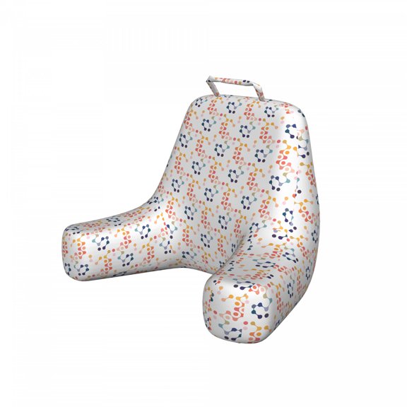 Scientific Reading Pillow Cover, Various Toned Molecules Biology Elements Modern Abstract Quirky Graphic, Unstuffed Printed Bed Rest Case from Soft Fabric, XL Size, Multicolor, by Ambesonne