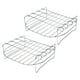 thumbnail image 4 of Rejilla para freidora de aire, rejilla para hornear, parrilla de barbacoa apilable Universal portátil, parrilla de acero inoxidable de 2 capas para el, 4 of 9