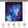 thumbnail image 3 of Galaxy Cool Outer Space Shower Curtain for Bathroom Decor 72Wx72H Nebula Universe Blue Starry Planets Magical Mysterious Fantasy Art Printed Fabric Polyester Waterproof 12 Pack Plastic Hooks, 3 of 6