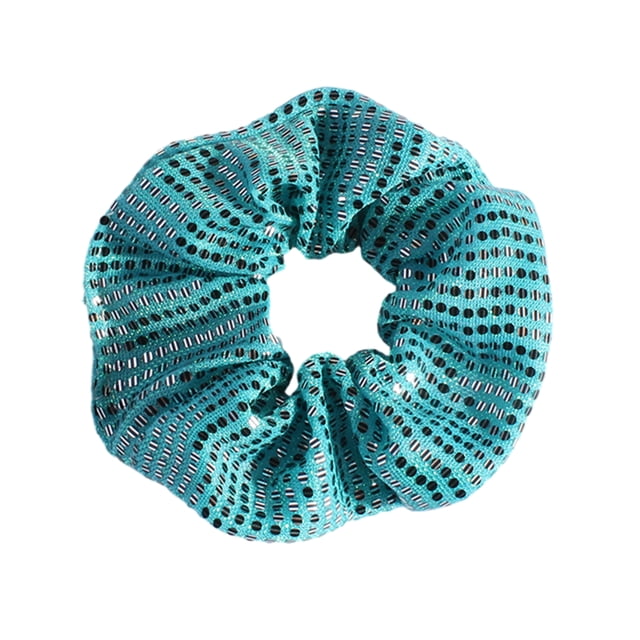 Hair Rope Shiny Sequins Hollow Mesh Hair Tie No Damage High Elasticity Ponytail Holder Daily Hair Accessory