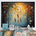 thumbnail image 1 of Designart Attrape-Rêves Décoration Murale Encadrée, Attrape-Rêves art Mural Encadré, Attrape-Rêves Bleu Chuchotements Expressionnistes, art Mural Encadré Noir Traditionnel Bleu, Cadre Noir 44x34 Pouces, 1 of 5