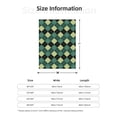 thumbnail image 5 of Sikiie Green Squares Cozy Flannel Fleece Throw Blanket: Lightweight & Thick for All Seasons - Perfect for Women, Men, & Kids"50"x40", 5 of 6