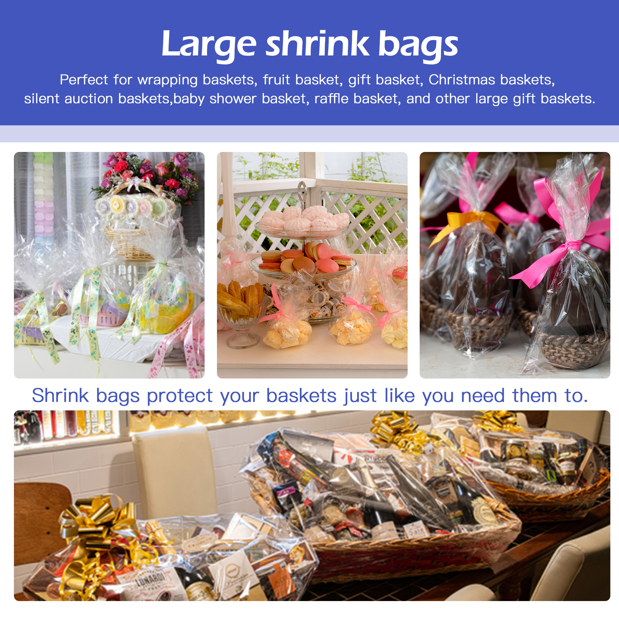  LazyMe Shrink Wrap Bags, Extra Large Jumbo Shrink Bags